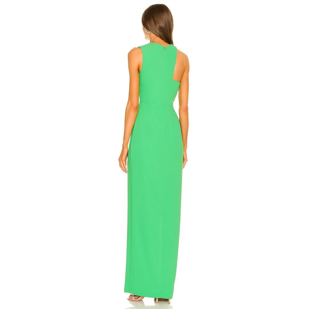 Amanda Uprichard Gilda Gown One-Shoulder Silhouette in Green Women's Size M NWOT - Picture 3 of 11